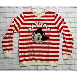 Astroboy Shirt Men's Large Red Striped Tezuka Productions Super Hero Atom Anime